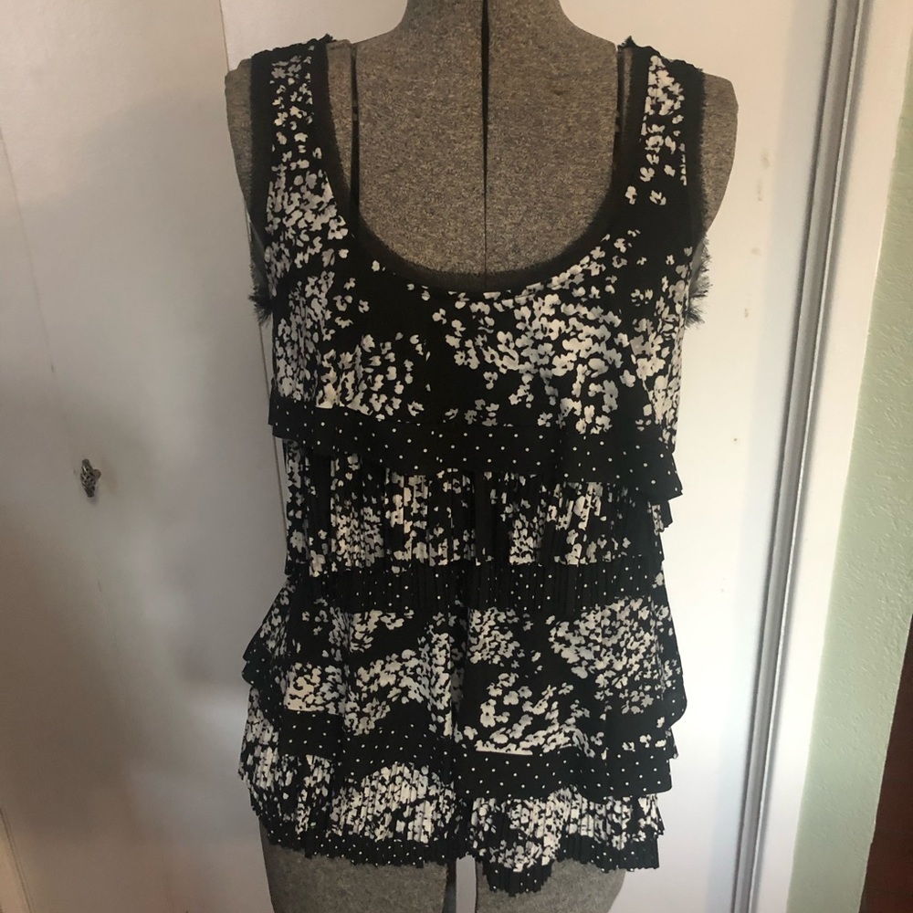 White House Black Market top with a lot of detail. Size M
